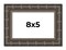 8x5 Modern Bamboo Picture Frame with UV-Resistant Acrylic & Acid Free Backing, Available in 5 Finishes - Gold, Silver, Brown, Black, and Natural